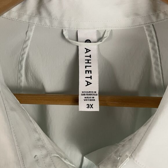 Athleta Womens Plus Size 3X Midtown Button Up Blouse - Picture 2 of 5